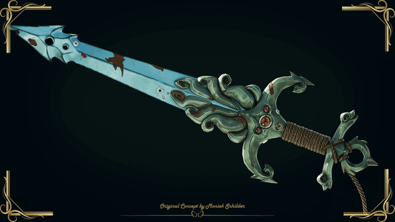 Stylized fantasy sword Modelo 3D .c4d .max .obj .3ds .fbx .stl .blend 