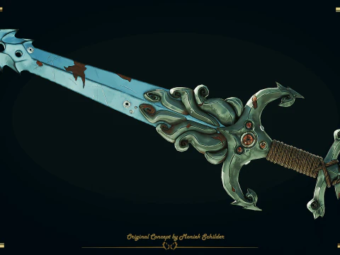 Stylizowany miecz fantasy Model 3D