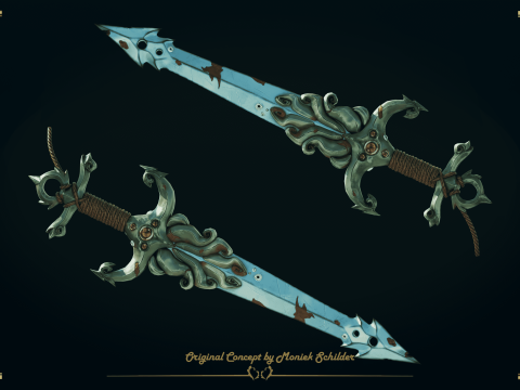 Stylized fantasy sword Modelo 3D