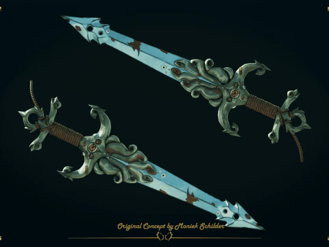 Stylized fantasy sword 3D Model