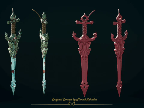 Stylized fantasy sword 3D Model