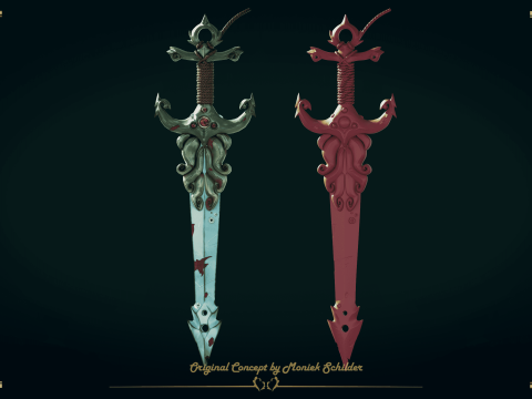Stylized fantasy sword Modelo 3D