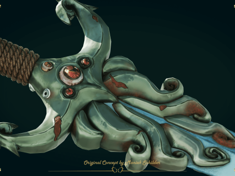 Stylized fantasy sword Modelo 3D