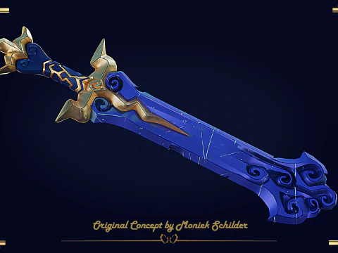 Stylizowany miecz fantasy Model 3D