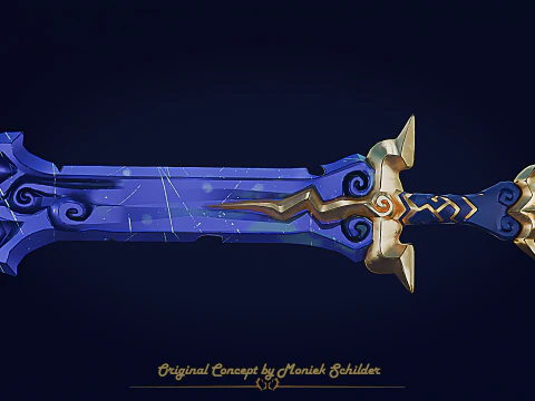 Stylized fantasy sword 3D Model