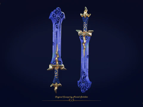 Stylized fantasy sword 3D Model