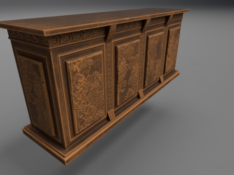 Stylized bar counter 3Dモデル