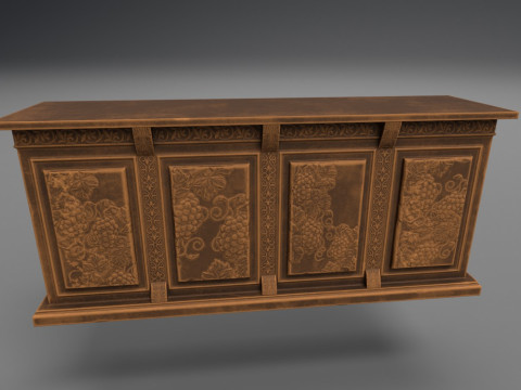 Stylized bar counter 3Dモデル