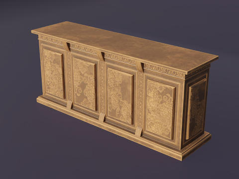 Stylized bar counter 3Dモデル