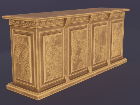 Stylized bar counter 3Dモデル