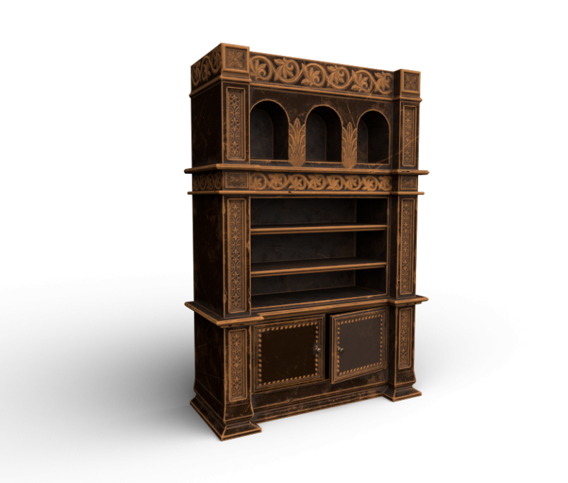 Bookcase Modelo 3D .c4d .max .obj .3ds .fbx .stl .blend 