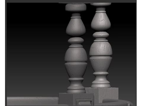 Round Stylized Table 3D Model