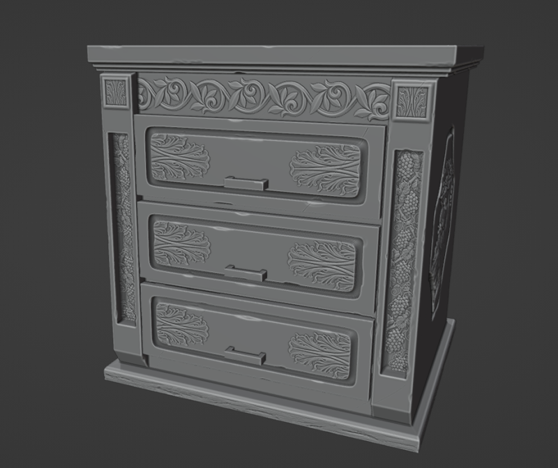 Small Night Table 3Dモデル .c4d .max .obj .3ds .fbx .stl .blend 