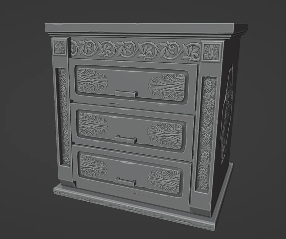 Mesa de noche peque&ntilde;a Modelo 3D .c4d .max .obj .3ds .fbx .stl .blend 