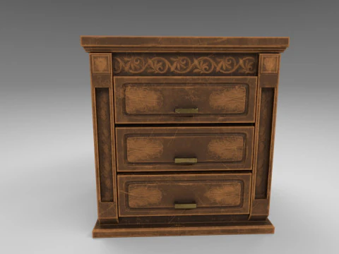 Mesa de noche peque&ntilde;a Modelo 3D