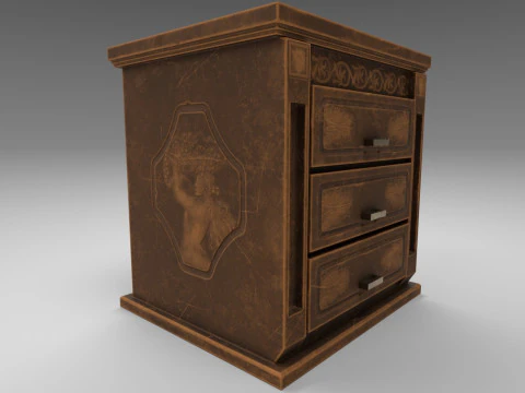 Mesa de noche peque&ntilde;a Modelo 3D