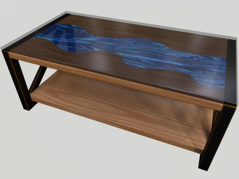 Wooden table 3D Model