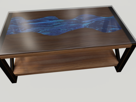 Wooden table Model 3D