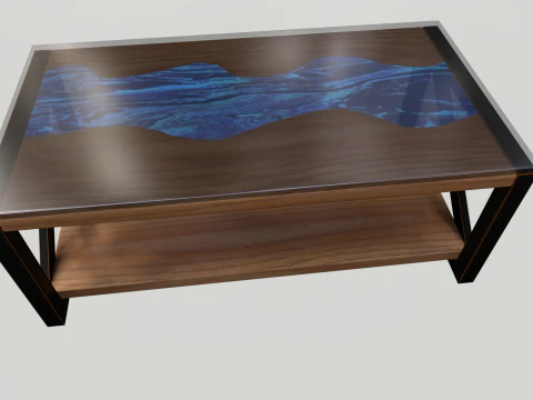 Wooden table 3D Model