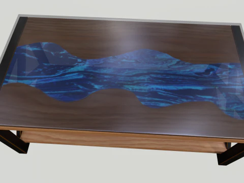 Wooden table 3D Model