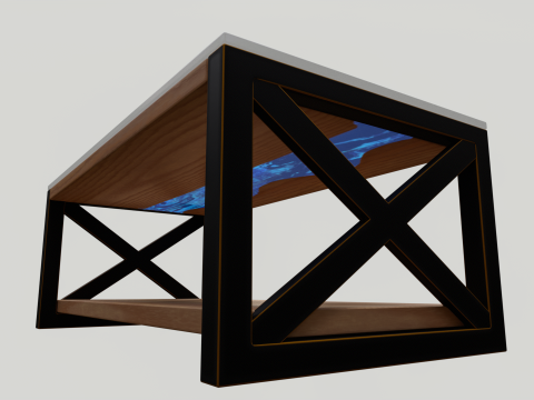 Wooden table Model 3D