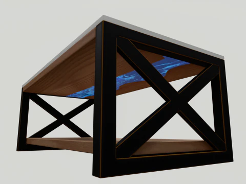 Wooden table 3D Model