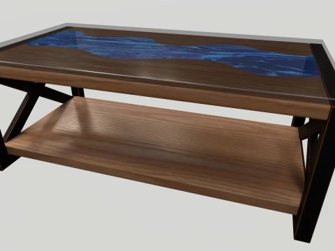 Wooden table 3D Model
