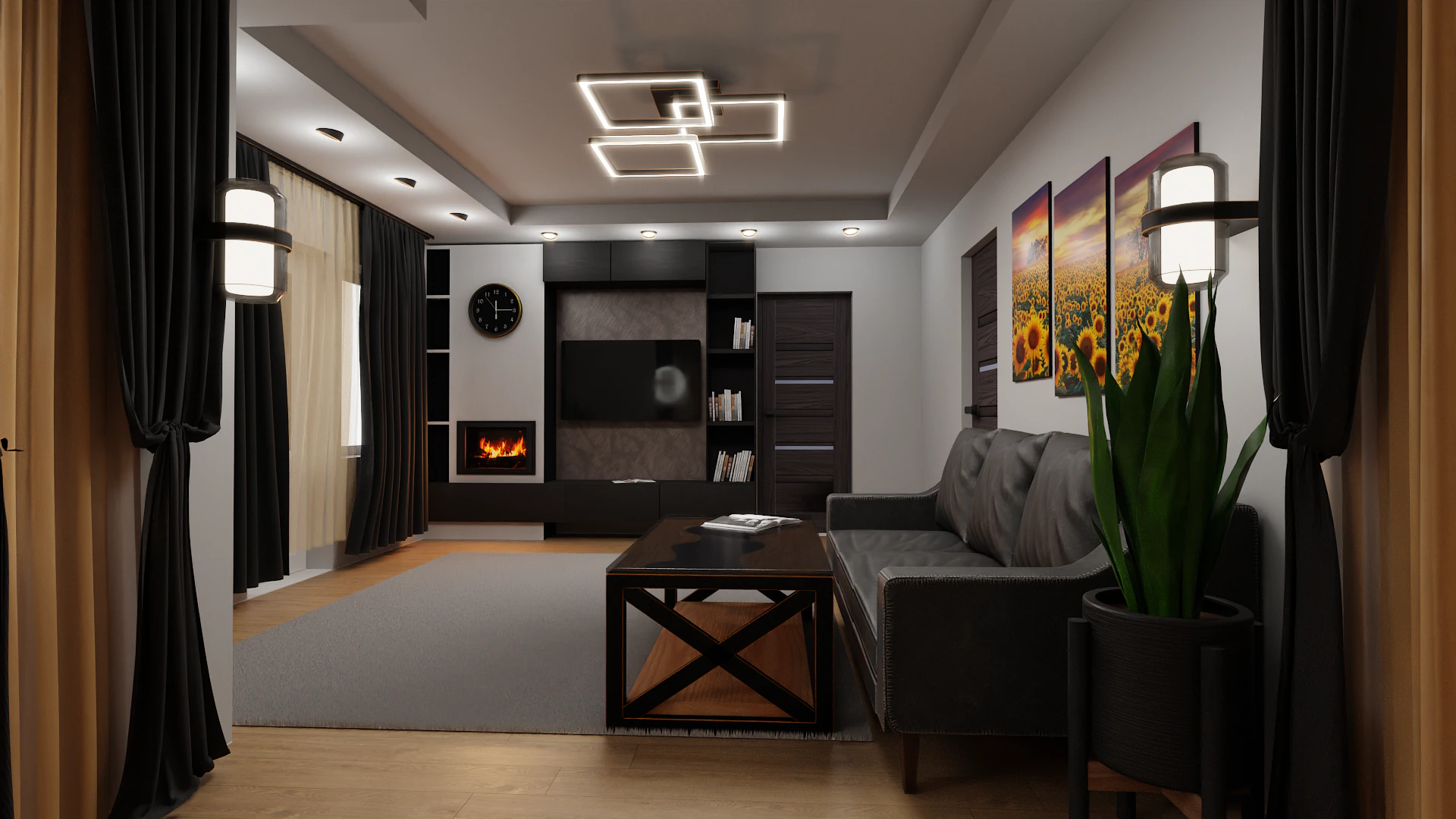 LivingRoom 3D Model .c4d .max .obj .3ds .fbx .stl .blend 