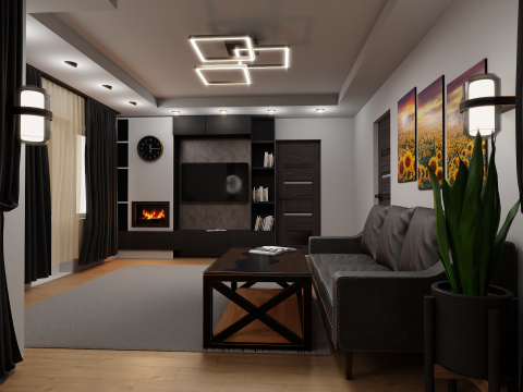 LivingRoom Model 3D