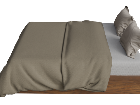 Upholstered Double Bed 3Dモデル