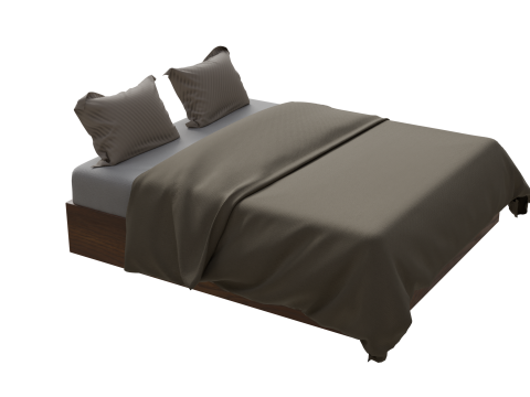 Upholstered Double Bed 3Dモデル