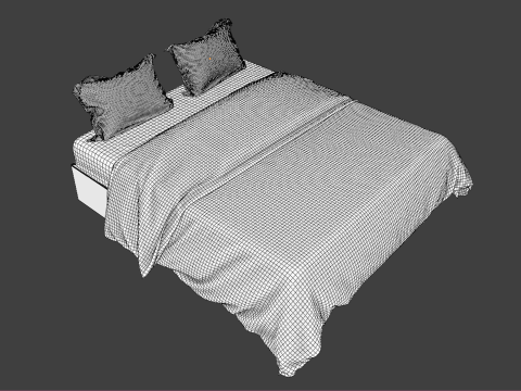 Upholstered Double Bed 3Dモデル