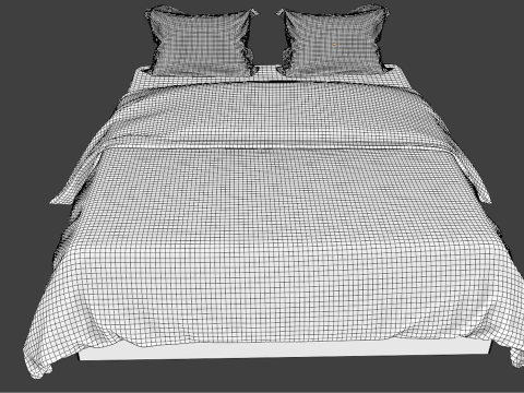 Upholstered Double Bed 3Dモデル