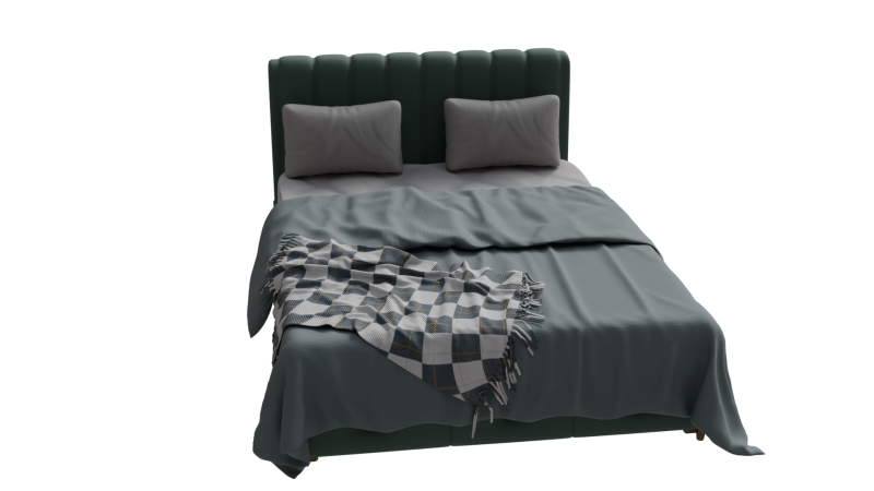 Upholstered Double Bed Modelo 3D .c4d .max .obj .3ds .fbx .stl .blend