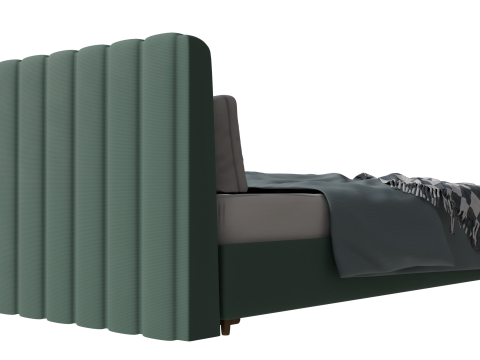 Upholstered Double Bed Modelo 3D