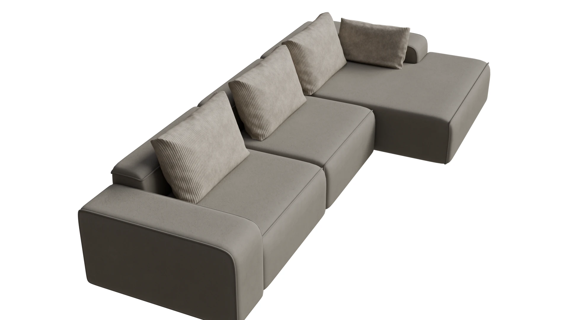 Stylized Sofa 3D Model .c4d .max .obj .3ds .fbx .stl .blend 