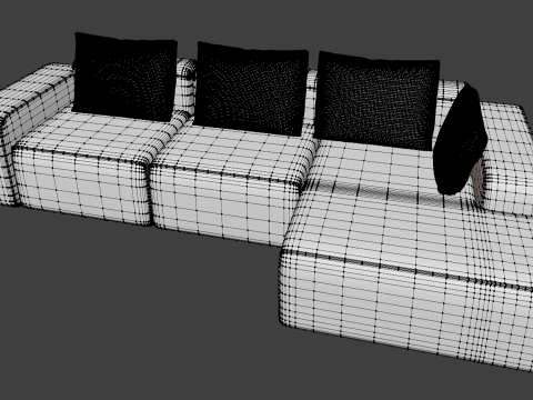 Stylized Sofa Modèle 3D