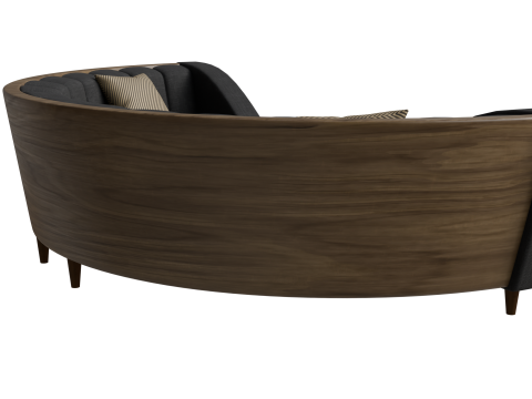 Stylized cirkle Sofa 3D Model