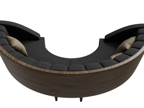 Stylized cirkle Sofa 3D Model