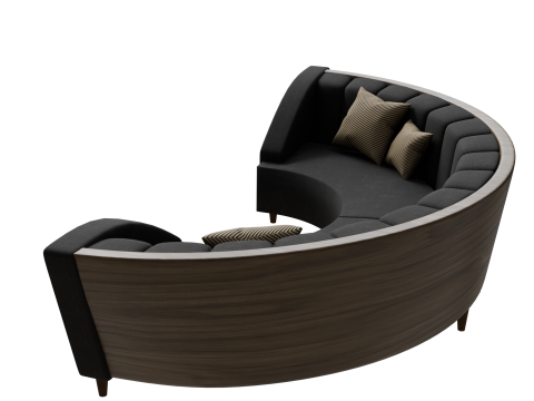 Stylized cirkle Sofa 3D Model