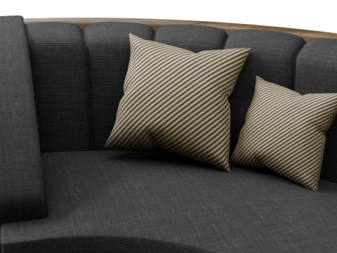 Stylized cirkle Sofa 3D Model