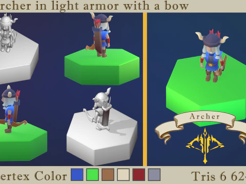Stylized fantasy village 3D Model