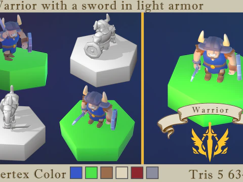Stylized fantasy village 3D Model