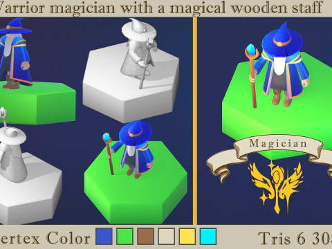 Stylized fantasy village 3D Model