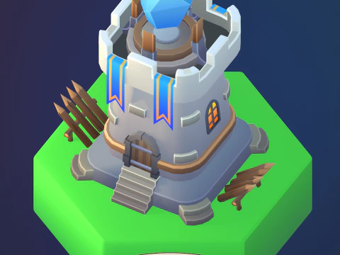 Stylized fantasy village 3D Model