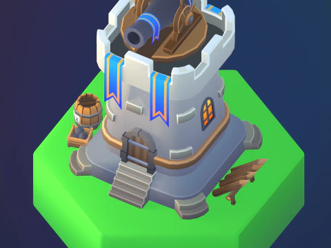 Stylized fantasy village 3D Model