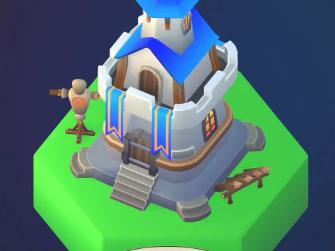 Stylized fantasy village 3D Model