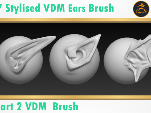Stylized Ear Brush Part2 3D मॉडल