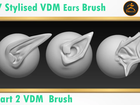 Stylized Ear Brush Part2 3D Model