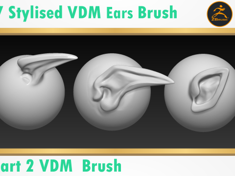 Stylized Ear Brush Part2 3D मॉडल